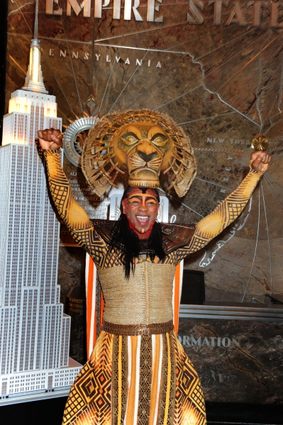 Photo Flash: THE LION KING's Alton Fitzgerald White & More at Empire State Building for Show's 15th Anniversary Image
