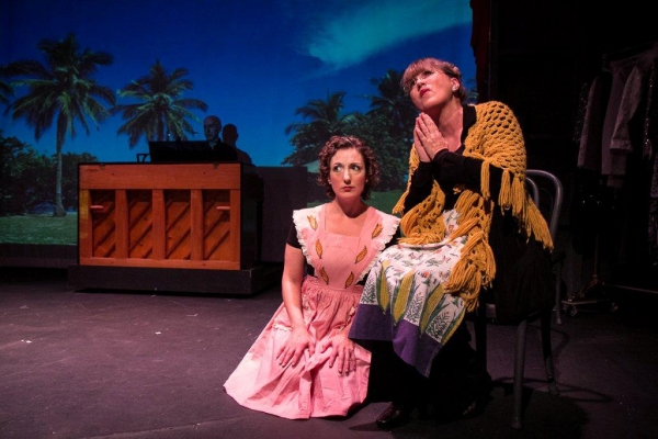 Jessica Smith, and Priscilla Squiers in the  vignette "Corn!," a parody in the style  Photo