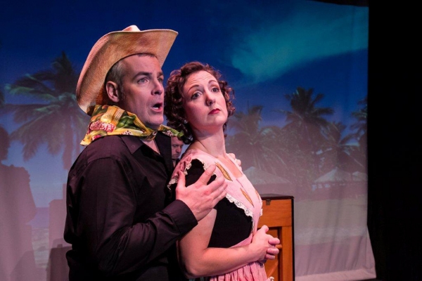 Tom Denihan and Jessica Smith in the  vignette "Corn!," a parody in the style of Rodg Photo