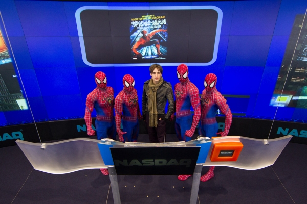 Photo Flash: Reeve Carney and SPIDER-MAN Cast Ring NASDAQ Bell! Image
