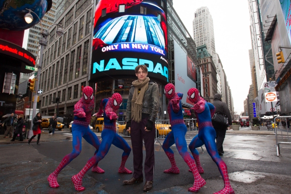 Photo Flash: Reeve Carney and SPIDER-MAN Cast Ring NASDAQ Bell! Image