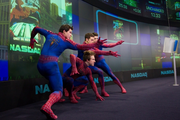 Photo Flash: Reeve Carney and SPIDER-MAN Cast Ring NASDAQ Bell! Image