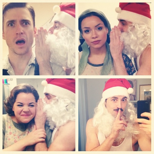 Photo Flash: Saturday Intermission Pics, Dec 8, Part 2 - SCANDALOUS Says Farewell, EVITA's Secret Santa, Elves on Shelves, and More! Image