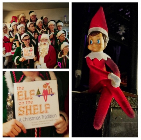 Photo Flash: Saturday Intermission Pics, Dec 8, Part 2 - SCANDALOUS Says Farewell, EVITA's Secret Santa, Elves on Shelves, and More! Image