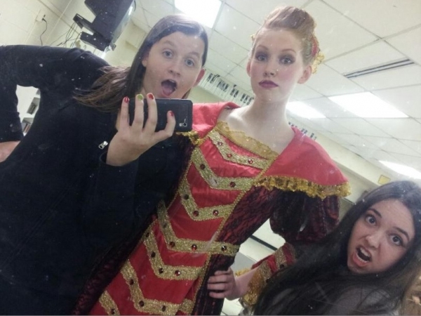 Photo Flash: Saturday Intermission Pics, Dec 8, Part 2 - SCANDALOUS Says Farewell, EVITA's Secret Santa, Elves on Shelves, and More! Image