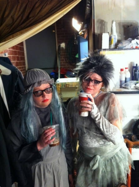 Photo Flash: Saturday Intermission Pics, Dec 8, Part 2 - SCANDALOUS Says Farewell, EVITA's Secret Santa, Elves on Shelves, and More! Image