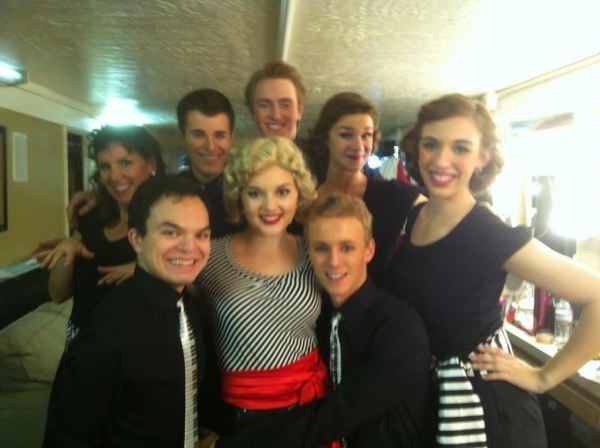 Photo Flash: Saturday Intermission Pics, Dec 8, Part 2 - SCANDALOUS Says Farewell, EVITA's Secret Santa, Elves on Shelves, and More! Image