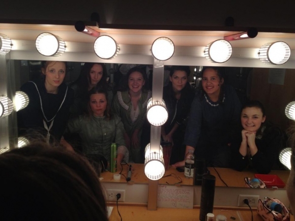 Photo Flash: Saturday Intermission Pics, Dec 8, Part 2 - SCANDALOUS Says Farewell, EVITA's Secret Santa, Elves on Shelves, and More! Image