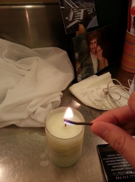 Photo Flash: Saturday Intermission Pics, Dec 8, Part 2 - SCANDALOUS Says Farewell, EVITA's Secret Santa, Elves on Shelves, and More! Image