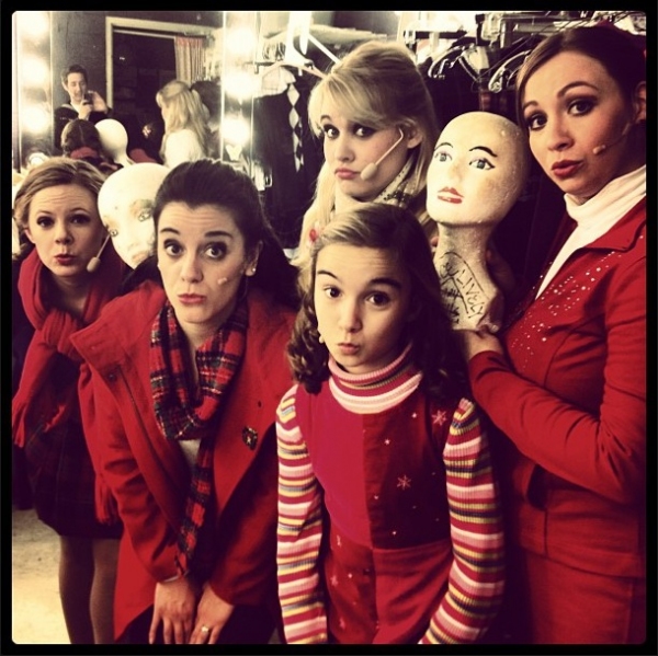 Photo Flash: Saturday Intermission Pics, Dec 8, Part 2 - SCANDALOUS Says Farewell, EVITA's Secret Santa, Elves on Shelves, and More! Image