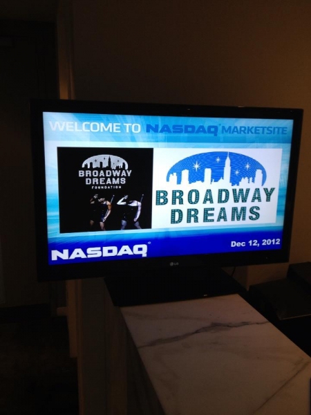 Photo Flash: Tony Vincent & Broadway Dream Foundation Ring NASDAQ Bell Image