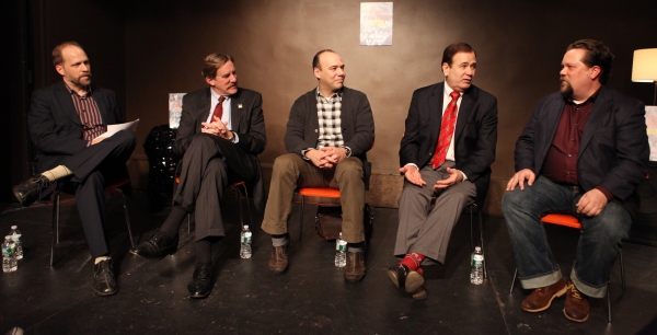 Author Robert Simonson, Actors' Equity Association President Nick Wyman, Danny Burste Photo