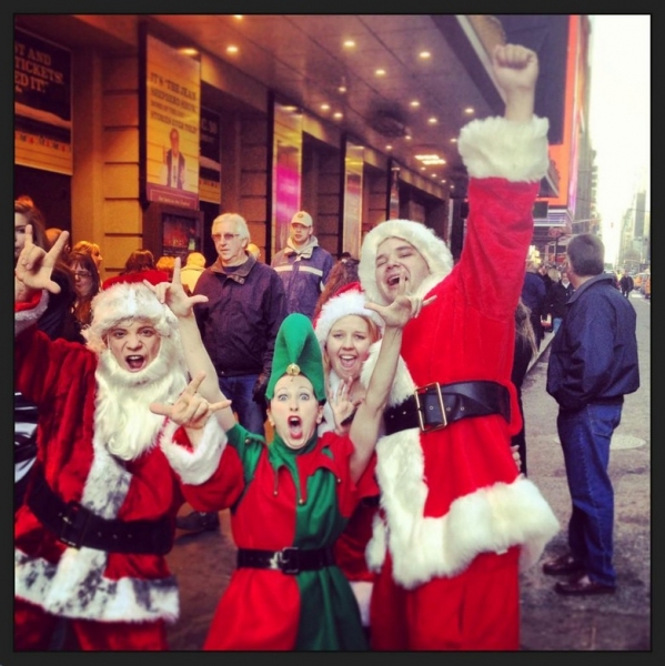 Photo Flash: Saturday Intermission Pics, Dec 15 - NEWSIES, EVITA Send Thoughts to Newtown, SantaCon & More!  Image