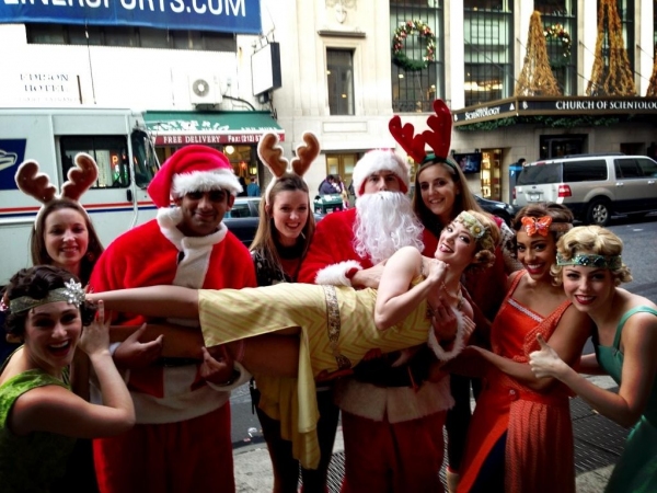 Photo Flash: Saturday Intermission Pics, Dec 15 - NEWSIES, EVITA Send Thoughts to Newtown, SantaCon & More!  Image