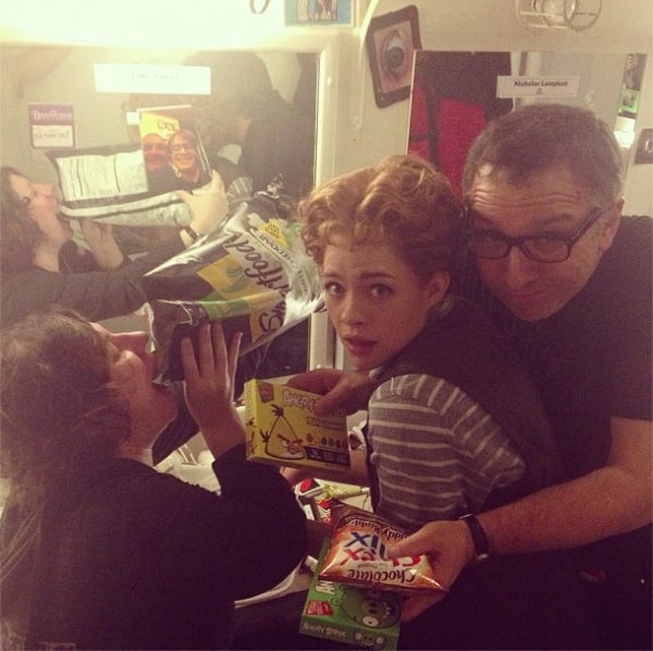 Photo Flash: Saturday Intermission Pics, Dec 15 - NEWSIES, EVITA Send Thoughts to Newtown, SantaCon & More!  Image