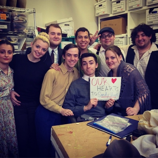 Photo Flash: Saturday Intermission Pics, Dec 15 - NEWSIES, EVITA Send Thoughts to Newtown, SantaCon & More!  Image