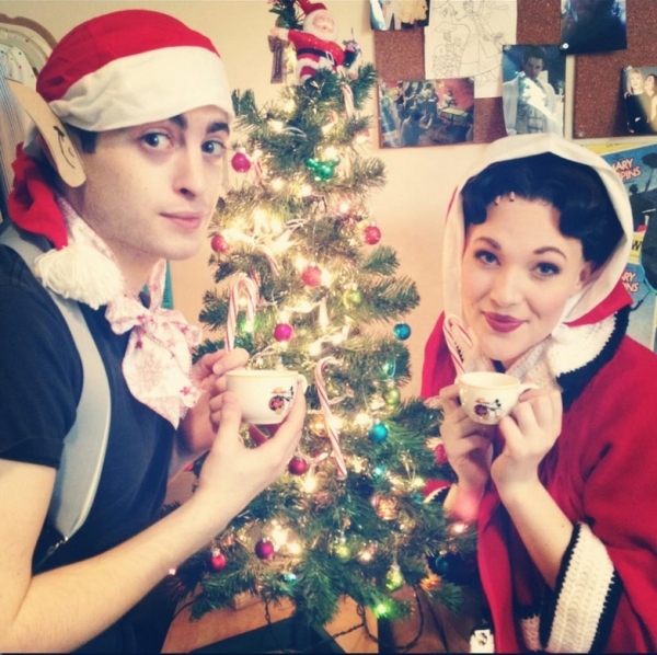 Photo Flash: Saturday Intermission Pics, Dec 15 - NEWSIES, EVITA Send Thoughts to Newtown, SantaCon & More!  Image