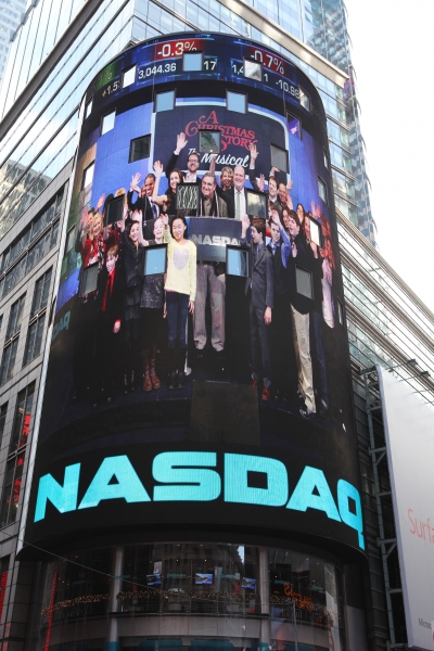 Exclusive Photo Coverage: A CHRISTMAS STORY Cast Visits NASDAQ Times Square Image