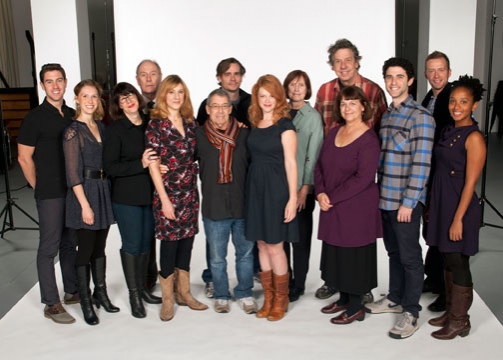 Director Nicholas Martin with the cast of The Old Globe's 100th anniversary productio Photo