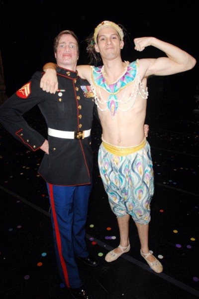 USMC USMC Cpl. Aaron Mankin, and Joffrey dancer Dylan Gutierrez Photo
