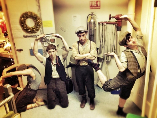 Photo Flash: Saturday Intermission Pics, Dec 29 - New Year's Edition - NEWSIES Ushers in 2013 and More!  Image