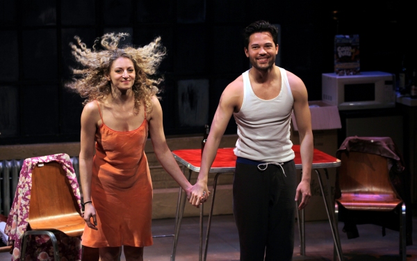 Lauren Molina and Jason Tam during the opening night performance curtain call for the Photo