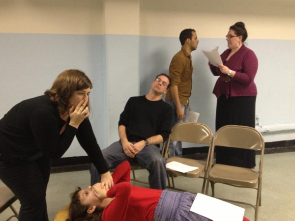 Photo Flash: In Rehearsal with the Cast of MOOSE MURDERS! Image