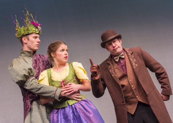 Jesse Merrill as Prince Thomas, Kelsey Cratty as Thumbelina, and Craig Griffin as Mol Photo