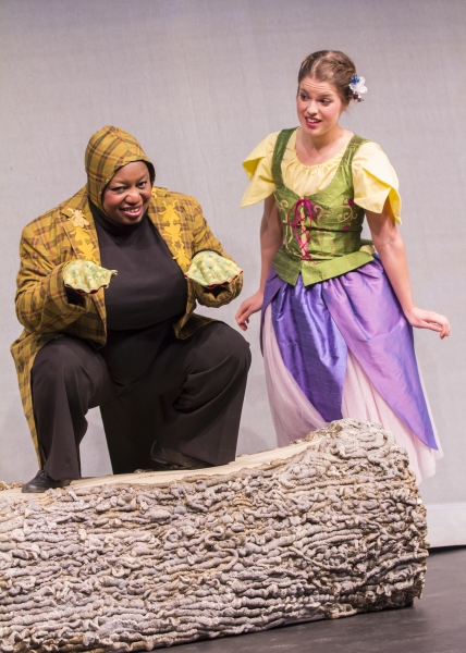 L. Louise Jackson as Mama Frog and Kelsey Cratty as Thumbelina Photo