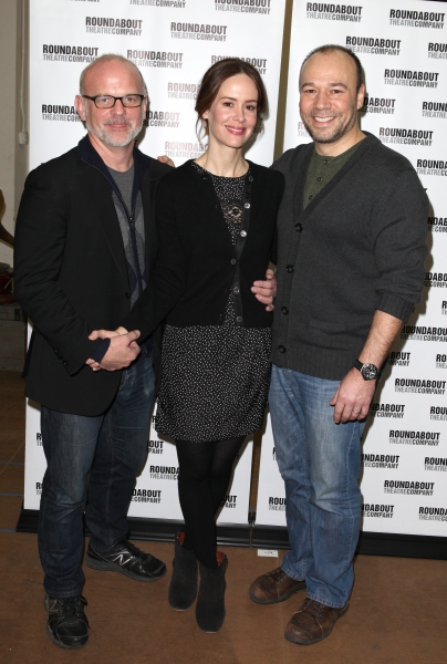 Director Michael Wilson, Sarah Paulson & Danny Burstein Photo