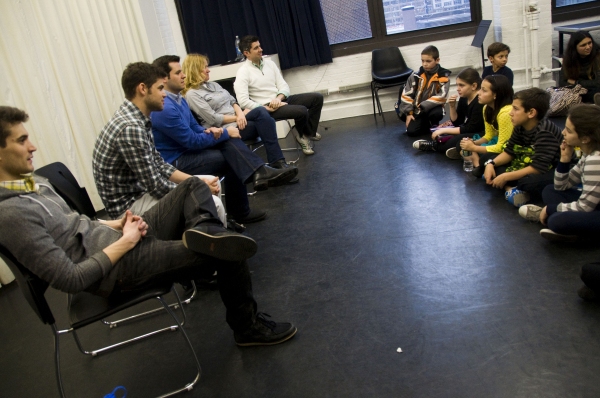 Jeremy Jordan, Mo Brady, Patrick Goodwin, Karyn Casl and Marc Tumminelli with student Photo