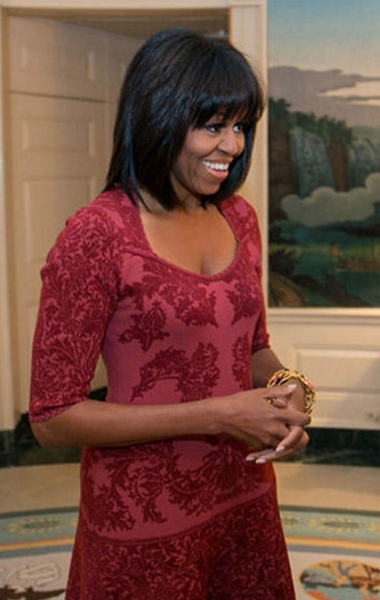 Photo Coverage: Michelle Obama's Rocking New Bangs Image
