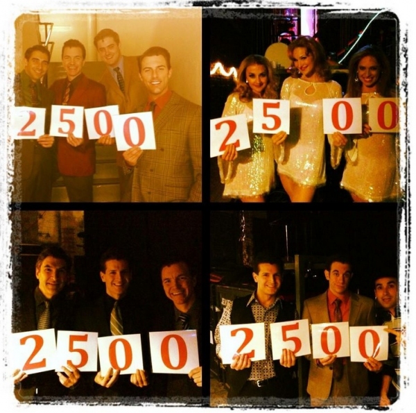 Photo Flash: Saturday Intermission Pics, Jan 19 - JERSEY BOYS 1st National Tour Marks 2,500 Shows, NICE WORK Does Downton & More! Image