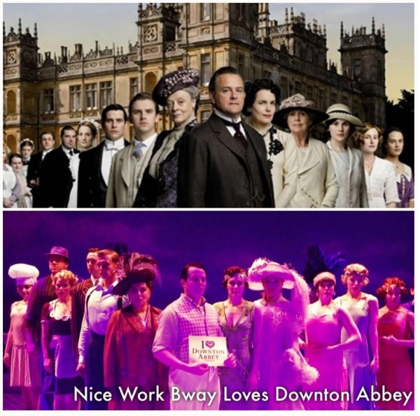 Photo Flash: Saturday Intermission Pics, Jan 19 - JERSEY BOYS 1st National Tour Marks 2,500 Shows, NICE WORK Does Downton & More! Image