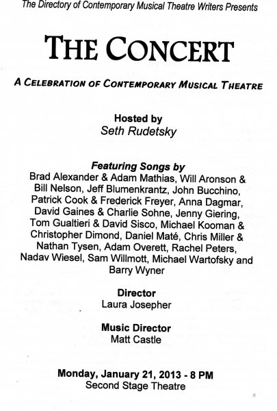 Photo Coverage: Elizabeth Stanley, Robin De Jesus and More Perform at THE DIRECTORY OF CONTEMPORARY THEATRE WRITERS Concert Image