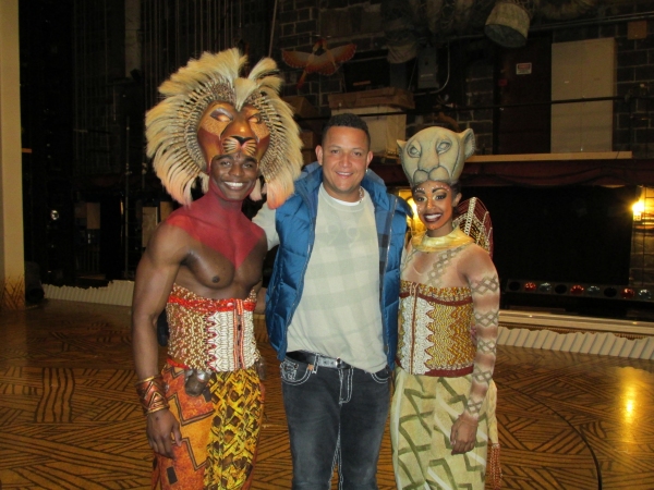 Photo Flash: Detroit Tigers' Miguel Cabrera Visits THE LION KING Image