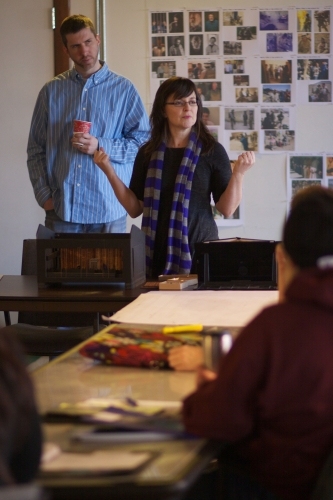 Director Heidi Stillman and Ensemble Member Dan Ostling Photo