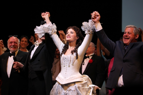 Hal Prince, Hugh Panaro, Sierra Boggess & Cameron Mackintosh Photo