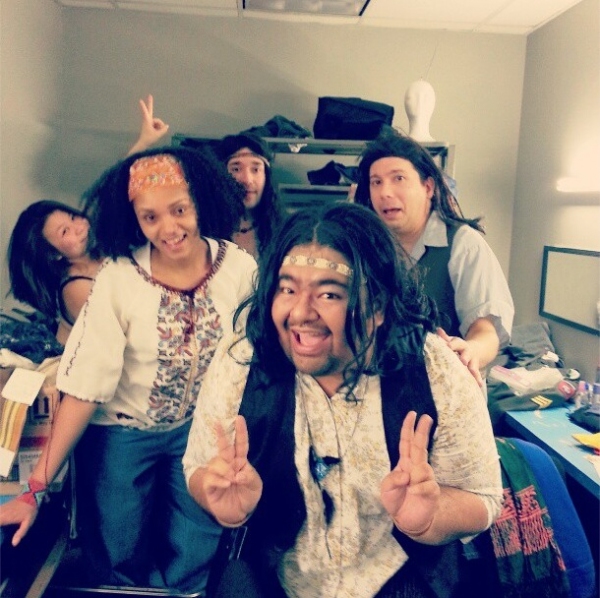 Photo Flash: Saturday Intermission Pics, Feb 2, Part 2 - CINDERELLA's Stepsisters, MORMON Wigs, HAIR & More! Image