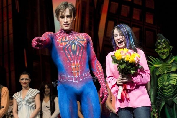 Photo Flash: SPIDER-MAN Cast Celebrates Super-Fan Christine Antosca Image