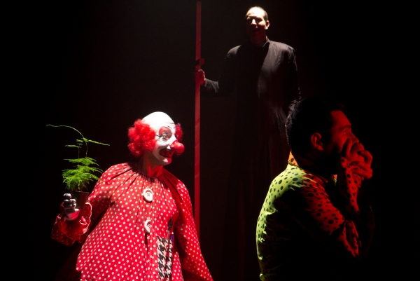 Michael Shimkin as Goshy the Clown, Gregory Konow as Kurt Pilo and Nick Paglino as Ja Photo