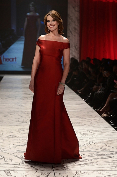 Savannah Guthrie in Carolina Herrera (Photo by Getty Images for Heart Truth) Photo