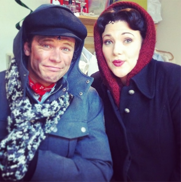Photo Flash: Saturday Intermission Pics, Feb 9 - Broadway Snowman, ANNIE's Entourage, HAIR Does MOTOWN and More! Image