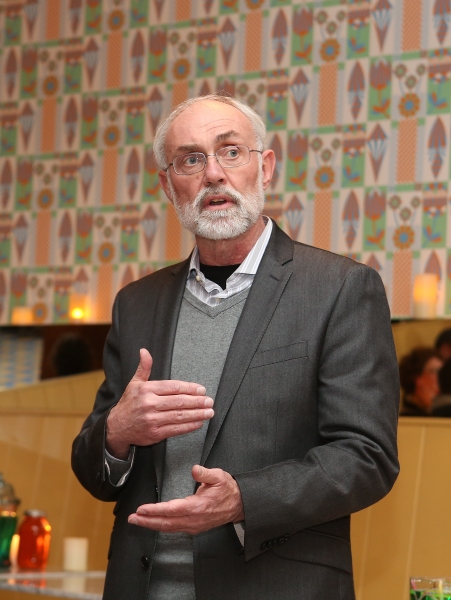 David Van Asselt, Rattlestick Artistic Director speaks during a reception for New Yor Photo