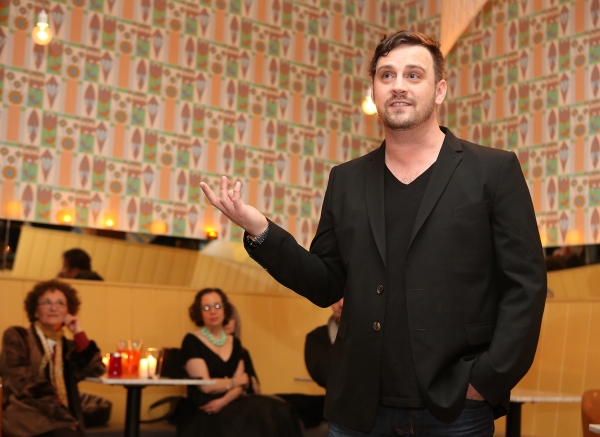 Playwright Daniel Talbott speaks during a reception for New York's Rattlestick Playwr Photo