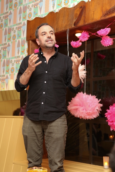 Playwright Craig Wright speaks during a reception for New York's Rattlestick Playwrig Photo