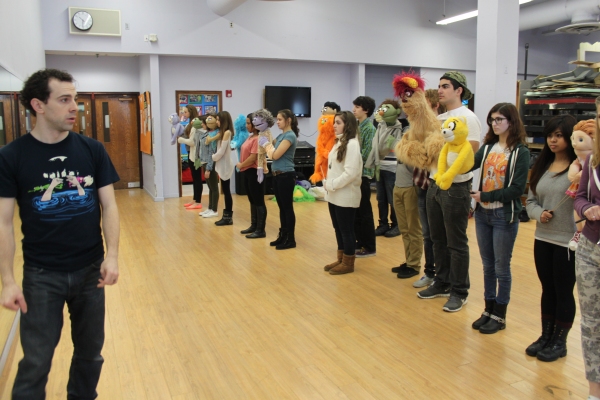 Photo Flash: CHAPLIN's Rob McClure Visits Cast of HT High School's AVENUE Q 