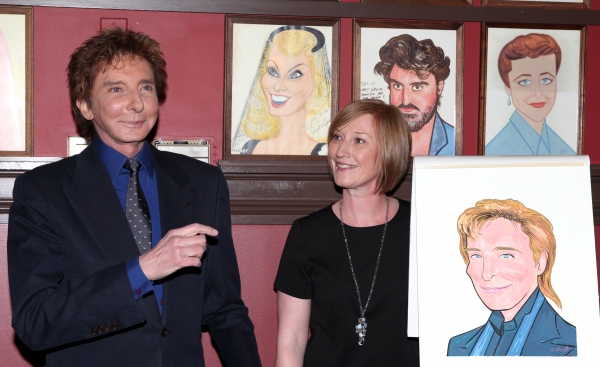 Barry Manilow with American Theatre Wing Executive Director Heather Hitchens  Photo