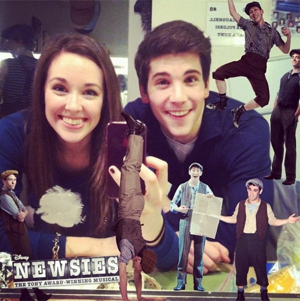 Photo Flash: Saturday Intermission Pics, Feb 16, Part 2 - NEWSIES Take Over, CINDERELLA's Manly Tattoos and More!  Image