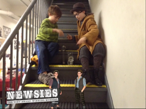 Photo Flash: Saturday Intermission Pics, Feb 16, Part 2 - NEWSIES Take Over, CINDERELLA's Manly Tattoos and More!  Image
